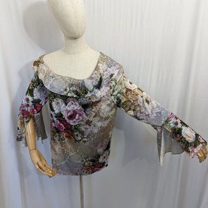 Cartise Light Floral Off the shoulder Blouse Size 8 US